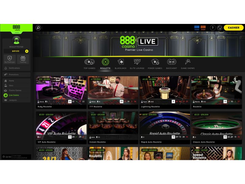 Giao diện thân thiện, đồ họa đẹp mắt của Live Casino 888 thu hút nhiều người chơi