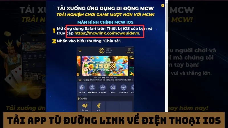 Lựa chọn đường link tải ứng dụng về IOS 